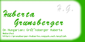 huberta grunsberger business card